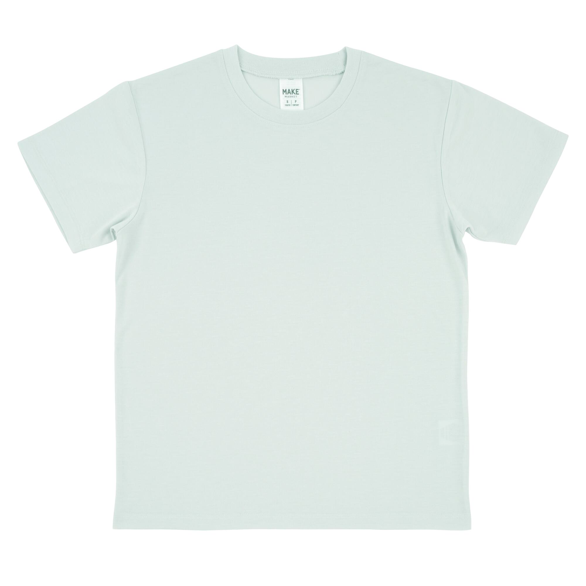 Light Gray Sublimation Short Sleeve Crew Neck Youth T-Shirt by Make Market